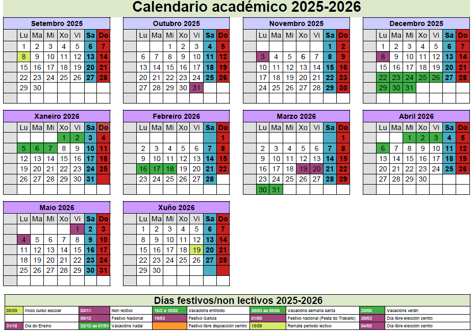 Calendario escolar